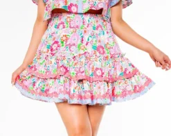Clearance Angela Skirt In Happy Daze Skirts