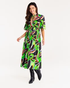 Cheap Shelbi Dress In Kimono Midi