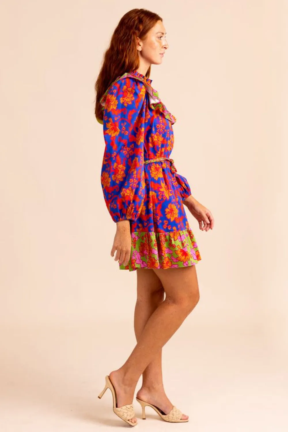 Discount Sutton Dress In Cobalt Tea Garden Mini