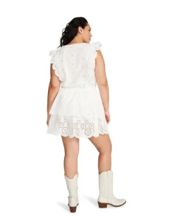 New Jayda Ruffle Cotton Eyelet Minidress Mini