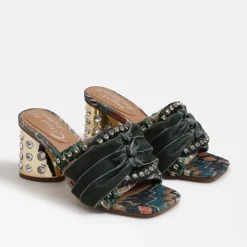Cheap Vera Block Heel Mule Heel