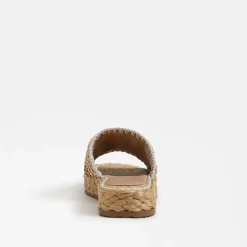 Sale Wallis Platform Slide Rainbow Weave Sandal