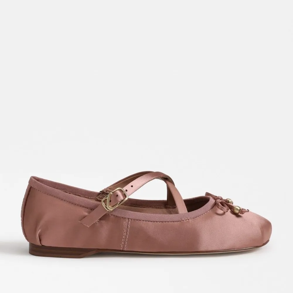 Discount Zuri Strap Ballet Flat Dark French Flat