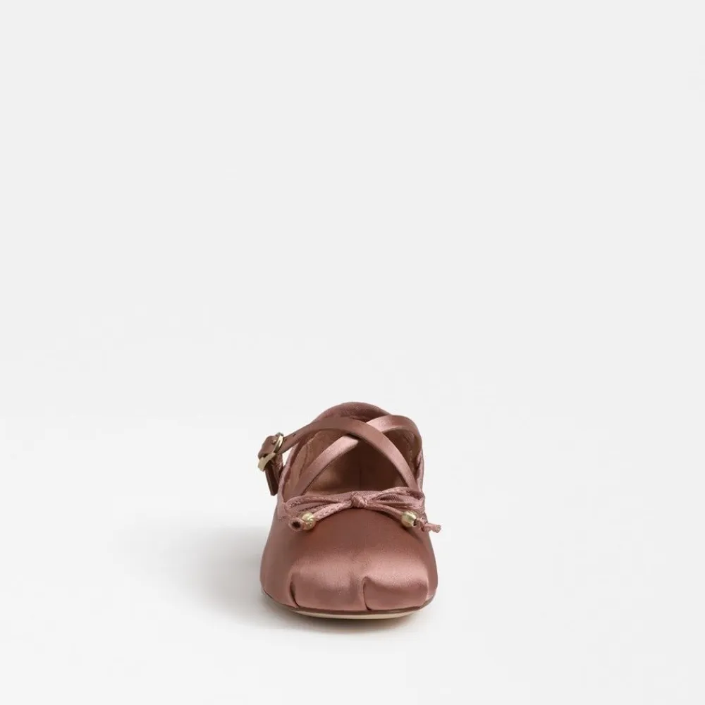 Discount Zuri Strap Ballet Flat Dark French Flat