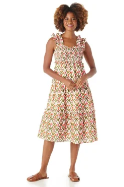 Outlet Brayden Dress Garden Lattice Midi