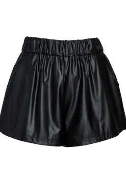 Discount Cailan Short Black Leather Shorts