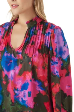 Store Gabby Blouse Blurred Floral Blouses