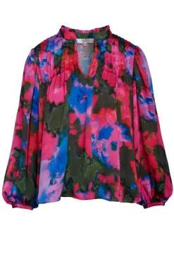 Store Gabby Blouse Blurred Floral Blouses