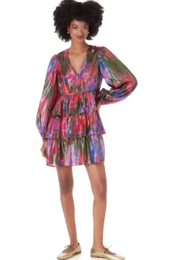 Sale Lauren Dress Blurred Floral Mini