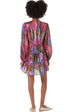 Sale Lauren Dress Blurred Floral Mini