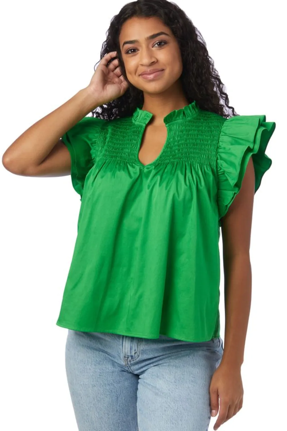 Fashion Layla Top - Bright Fern Blouses