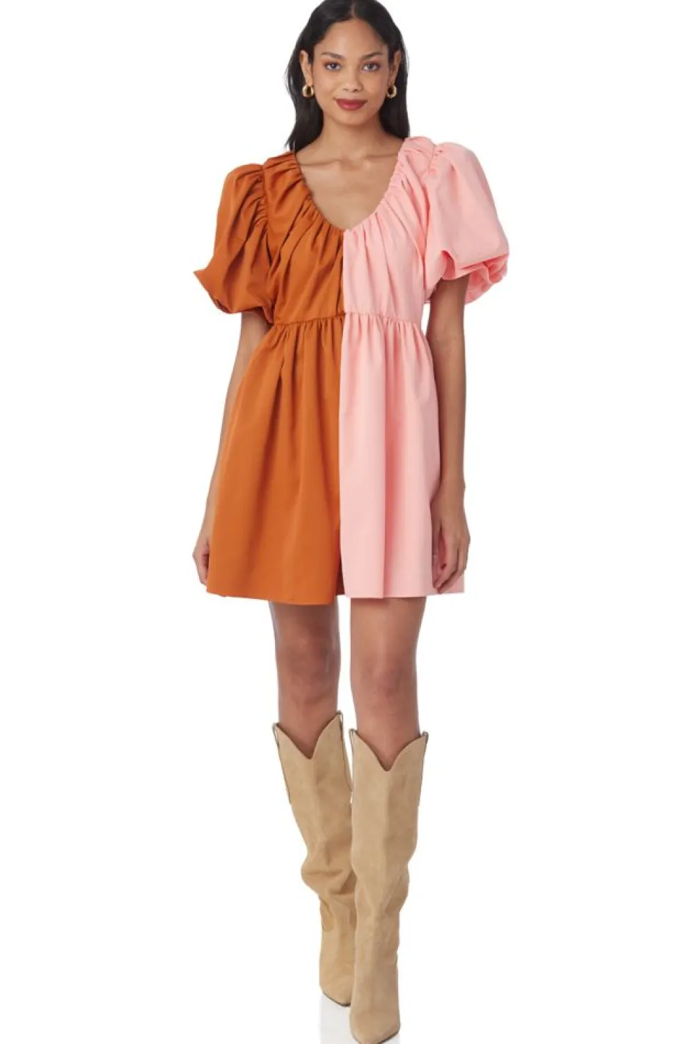 Sale Raines Dress Salmon/Clay Mini