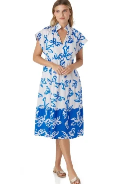 Clearance Watts Dress Park Foral Mix Midi