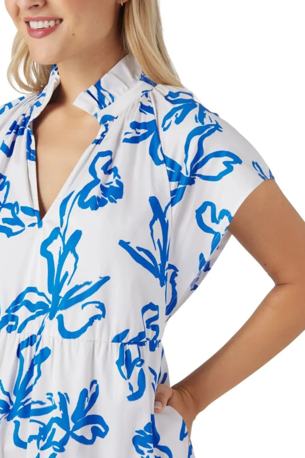Clearance Watts Dress Park Foral Mix Midi