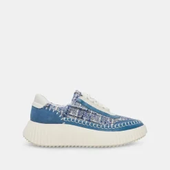 Shop Dolen Navy Multi Woven Sneakers Sneaker