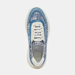 Shop Dolen Navy Multi Woven Sneakers Sneaker