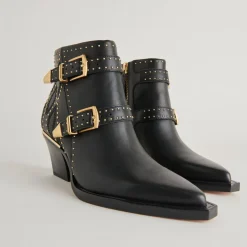 Shop Ronnie Studded Black Booties Boot