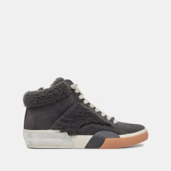 Store Zilvia Plush Sneakers Anthracite Suede Sneaker