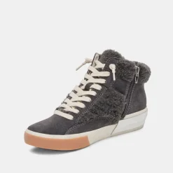 Store Zilvia Plush Sneakers Anthracite Suede Sneaker