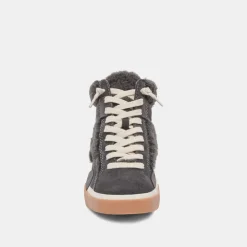 Store Zilvia Plush Sneakers Anthracite Suede Sneaker