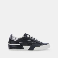 Best Zina Black Perforated Sneaker