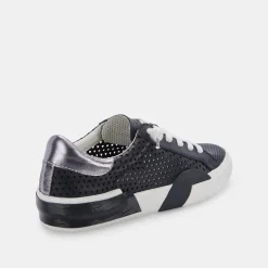 Best Zina Black Perforated Sneaker