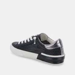Best Zina Black Perforated Sneaker