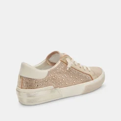 Flash Sale Zina Crystal Gold Suede Sneaker