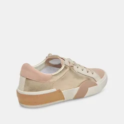 Hot Zina Gold Leather Sneaker