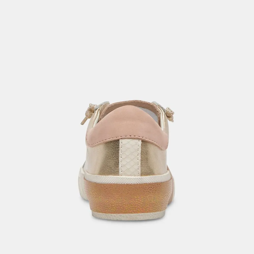 Hot Zina Gold Leather Sneaker