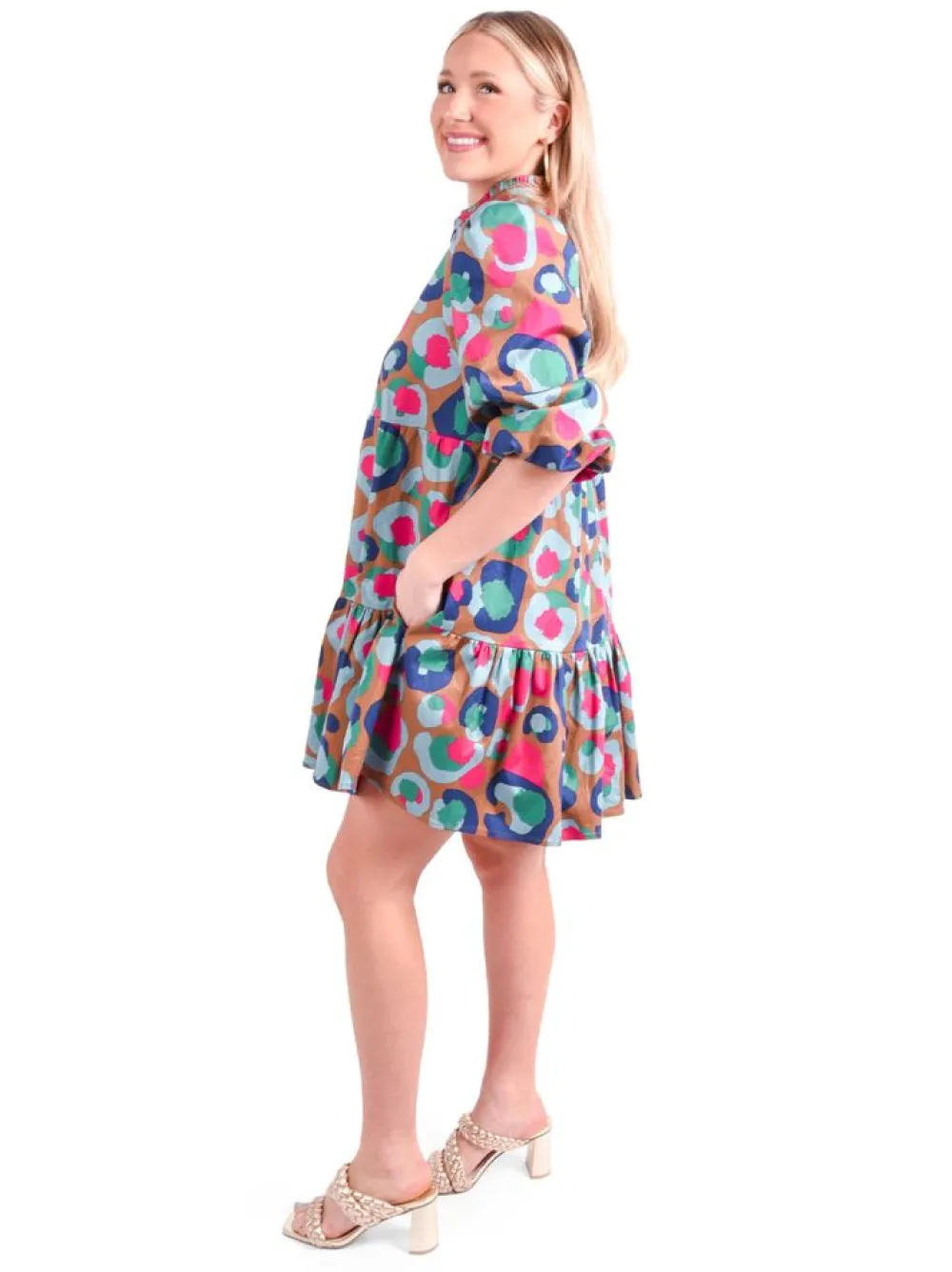 Cheap Frankie Dress Meadowbrook Spot Cheetah Mini