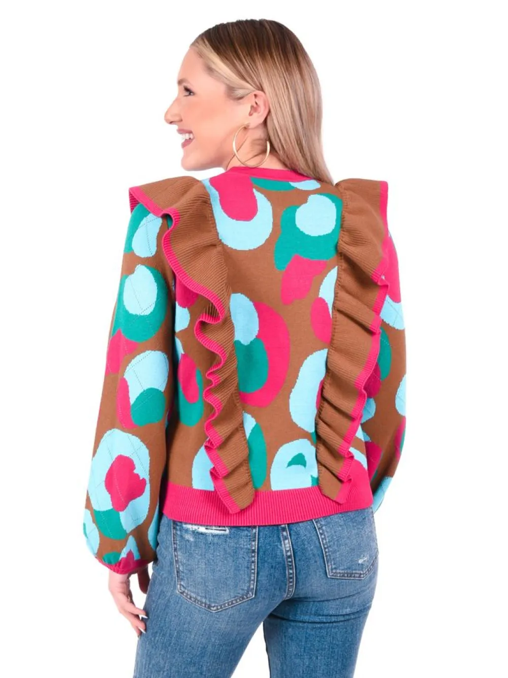Fashion Lillian Sweater Meadowbrook Spot Cheetah Sweaters