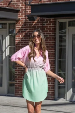 Fashion Palmer Dress Guava Mini
