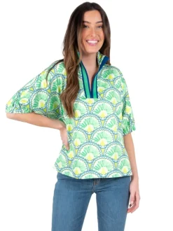 Discount Poppy Top Deco Palm Blouses
