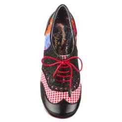 Online Clara Bow Black Floral Loafers/Oxfords