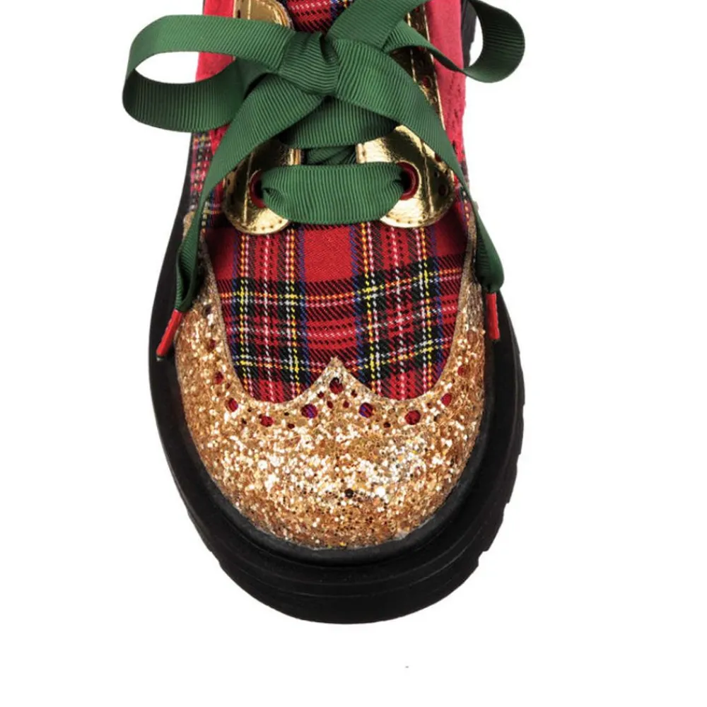 Hot Smart N Spiffy Christmas Plaid Loafers/Oxfords