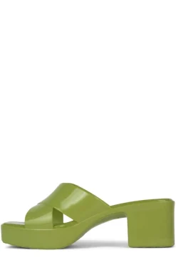 Cheap Bubblegum Lime Green Sandal