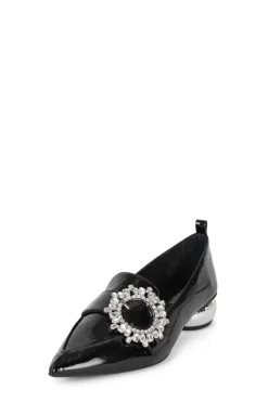 Hot Viona Black Patent Loafers/Oxfords