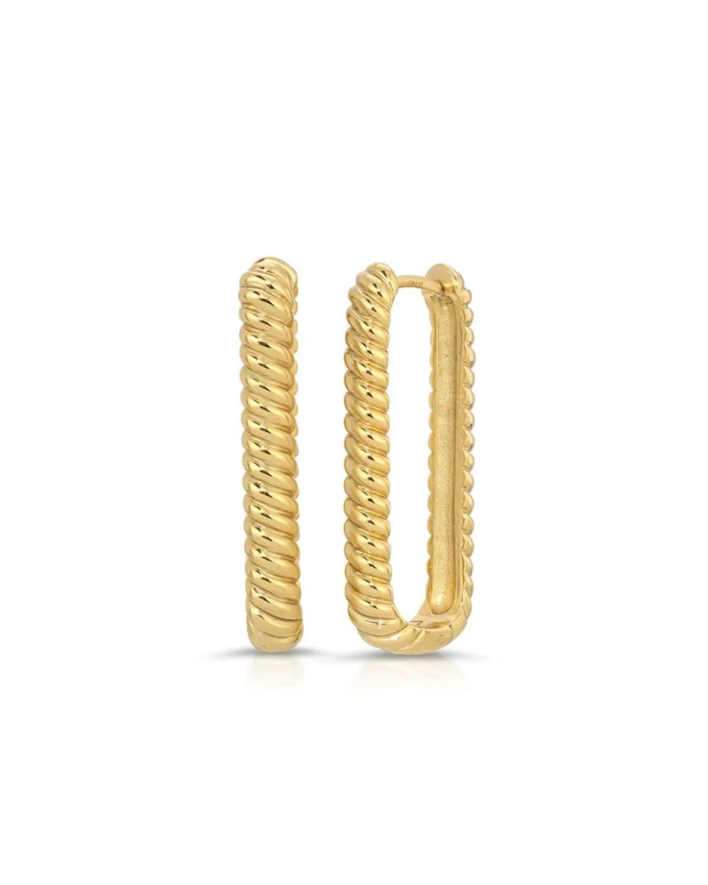 Best Effie Square Texture Hoop Earrings Jewelry