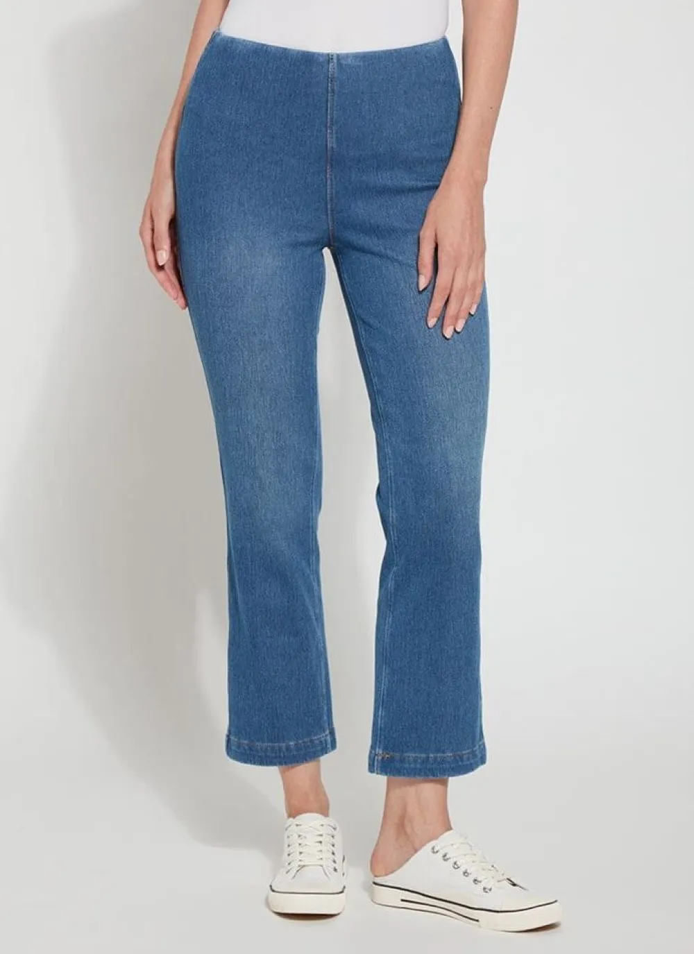 Clearance Ankle Denim Baby Bootcut Mid Wash Jeans
