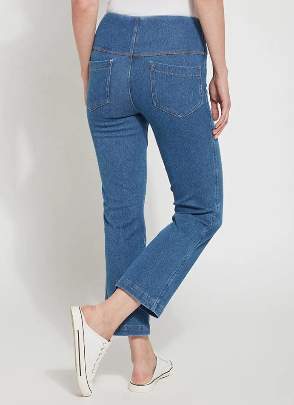 Clearance Ankle Denim Baby Bootcut Mid Wash Jeans