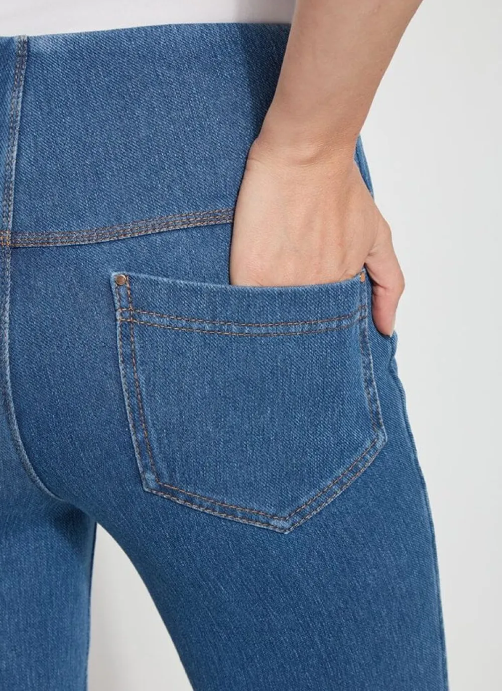 Clearance Ankle Denim Baby Bootcut Mid Wash Jeans