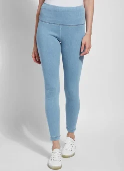 Flash Sale Denim Legging Bleached Blue Leggings