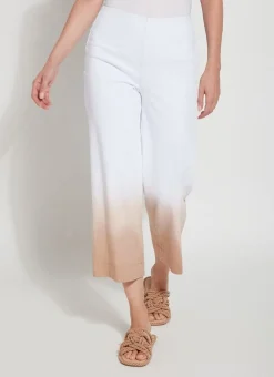 Flash Sale Dip Dye Ombre Wide Leg Crop Jeans