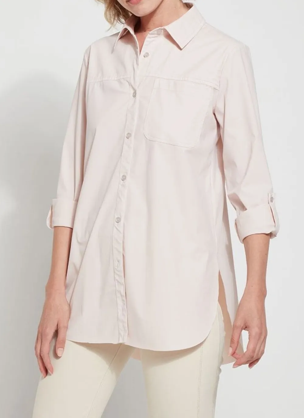 Sale Sporty Roll Up Sleeve Schiffer Mineral Blouses