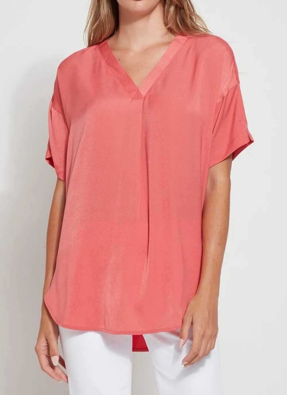 Sale Stevie Top Coral Touch Blouses