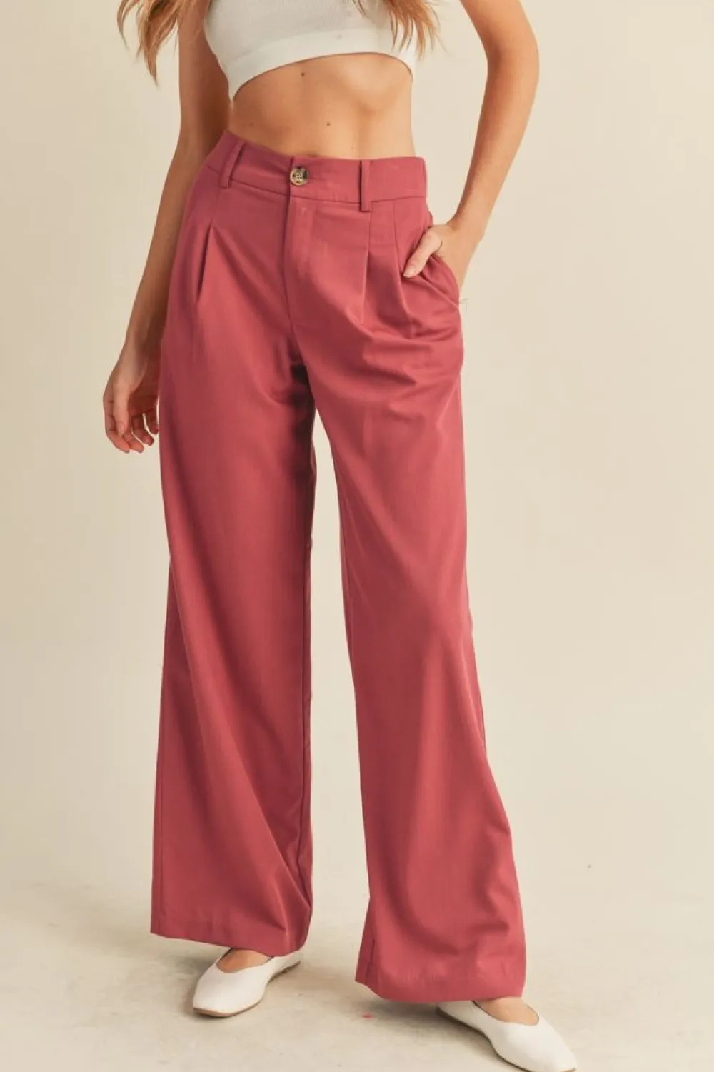 Discount &Merci Bethany Pleated Trouser Pants
