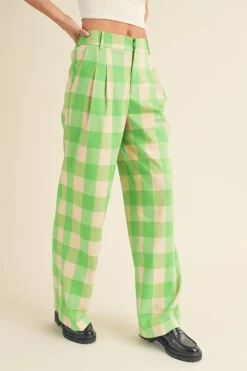 Store &Merci Green Apple Plaid Trouser Pants