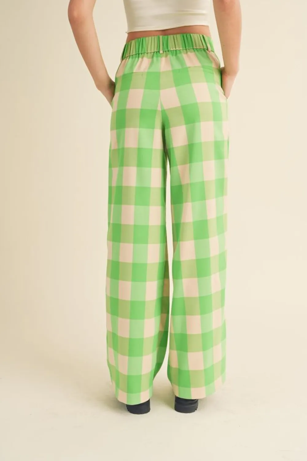 Store &Merci Green Apple Plaid Trouser Pants