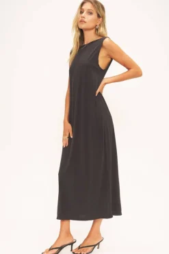 Hot Gigi Vintage Wash Seamed Dress Maxi